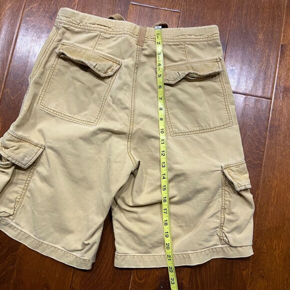 American Eagle Outfitters Y2K Cargo Utility Tan Brown Vintage Shorts Men's 30 - Picture 7 of 7